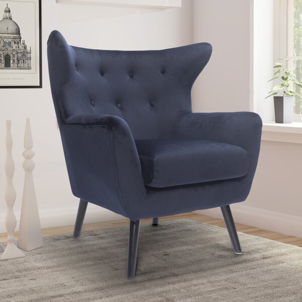 Dark blue bedroom outlet chair